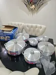 6pc Set Aluminum Cookware Sufuria (Large Size) - 2
