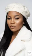 Pearl Detailed Wool Berets - 2