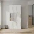 9-Door Institutional Locker Cabinet - White Steel - 4