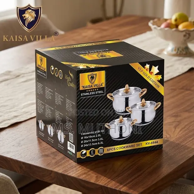 Premium 6-Piece Stainless Steel Cookware Set - 1