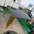 Gold Frame 6-Person Glass Dining Table Set - 2