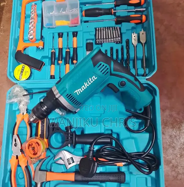 Durable Makita Corded Electric Drill Set - 1