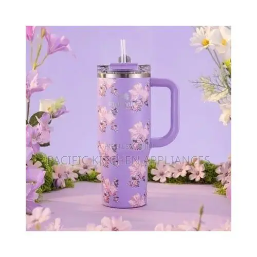 Floral Handle Travel Tumbler (40oz) - 1