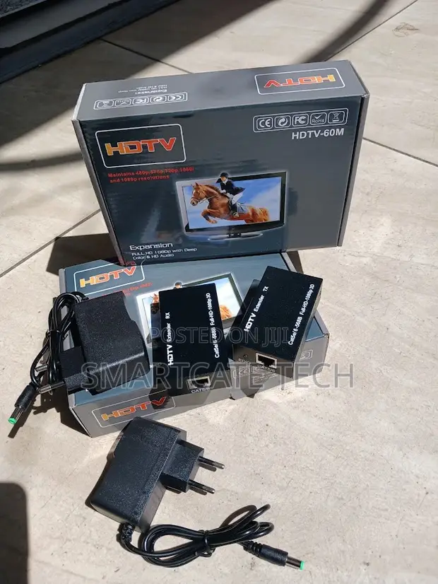 HDMI Signal Extender 60m Cat5e/6 Transmitter Receiver - 1