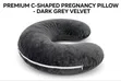C-Shaped Velvet Pregnancy Pillow - 1