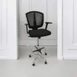 Ergonomic Stool Office Chair - Black - 1