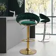 Modern Swivel Adjustable Bar Stool - Green - 3