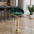 Modern Swivel Adjustable Bar Stool - Green - 4