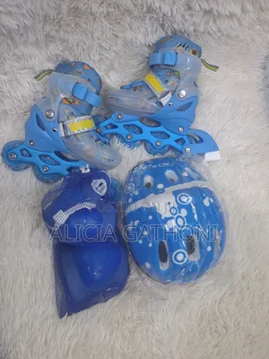 Blue High-Quality Kids Skating Shoes with Lights