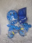 Blue High-Quality Kids Skating Shoes with Lights - 2