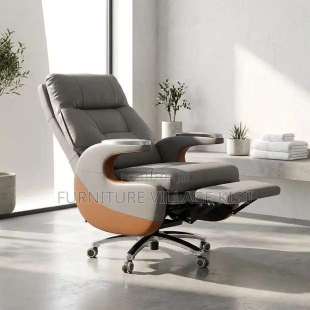 High-Back Leather CEO Executive Office Chair - 1