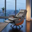 High-Back Leather CEO Executive Office Chair - 3