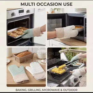 Insulated Kitchen Gloves with Silicone Coating