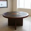 Meza ya Mikutano ya Duara ya Viti 4 ya Ofisi - 5