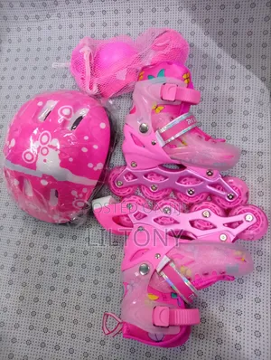 Shiny Pink Roller Skates - Size 31-34