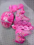 Shiny Pink Roller Skates - Size 31-34 - 1