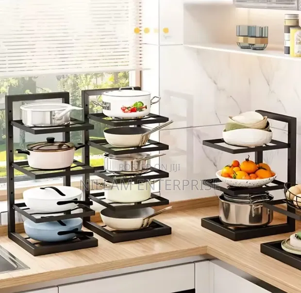 Multilayer Under Sink Pot Holder Organizer - 1