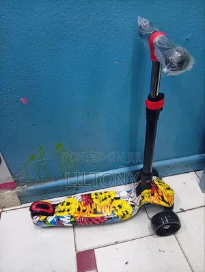 Yellow Kick Scooter - 3 Wheels