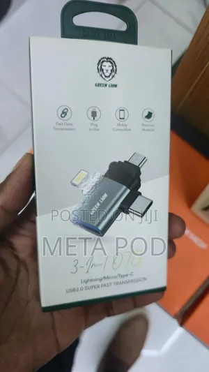 Green Lion 3-in-1 OTG Adapter (Lightning/Micro/Type-C)