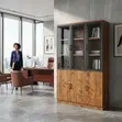 Advanced Wooden 3-Door Storage Office Cabinet - 2