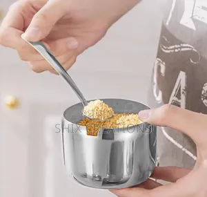 Stainless Steel Sugar Dish with Glass Lid