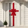 Large Red Christmas Door Hanging Bow Decoration - 2
