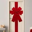 Large Red Christmas Door Hanging Bow Decoration - 3