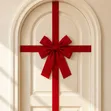 Large Red Christmas Door Hanging Bow Decoration - 4