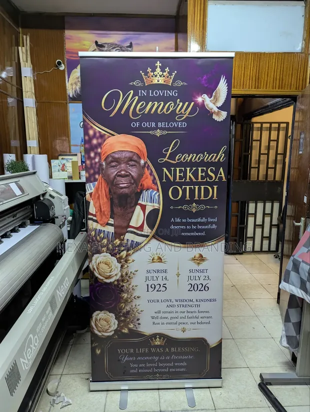 Funeral/Memorial Roll Up Banners - Fast Printing - 1