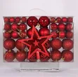 101 Pcs Red Christmas Baubles Set with Star Tree Topper - 3