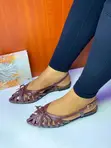 Viatu vya Wanawake vya Kifaransa vya Kufunga Kifundo vya Kusuka vya Slingback - Size 37 - 2