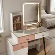 LED Square Mirrored Vanity Set - White - 3