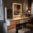 LED Square Mirrored Vanity Set - White - 5