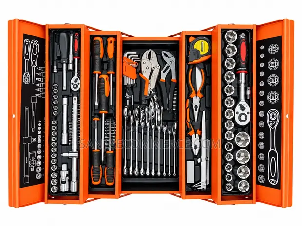 85-Piece Professional Mechanic Tool Set with Metal Toolbox - 1