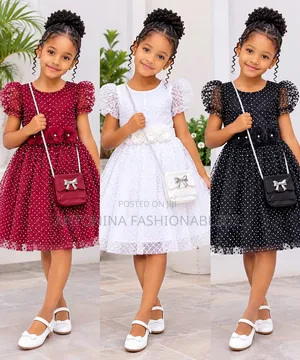 Unique Girls' Multicolor Dress (Ages 2-10)
