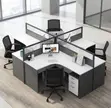 4-Way Ofisi Workstation Desk - Mpya Kabisa - 1