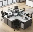 4-Way Ofisi Workstation Desk - Mpya Kabisa - 2