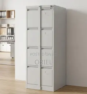 Steel Office Filing Cabinet - White
