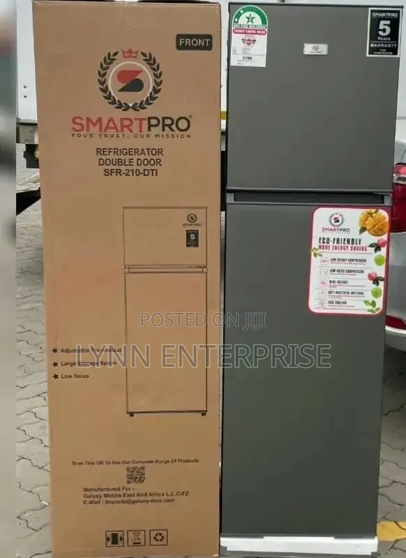 Friji la Smart Pro RFR-210-DT-I Lita 168 Milango Miwili - 1