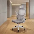 Kiti cha Ofisi cha Mtendaji cha Ergonomic - Kitambaa Nyeupe - 2