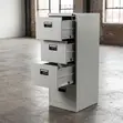 4-Drawer Metallic Storage Locker - Nyeupe - 5