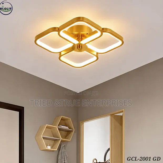 Modern 4-Ring LED Ceiling Light - 1