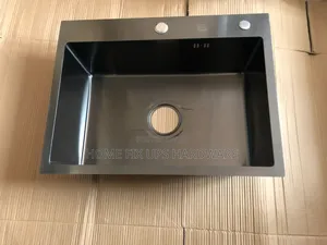 Sink ya Jikoni ya Nano Nyeusi ya Chuma Nzito, Bakuli Moja