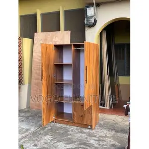 VOGO Wardrobe Milango 2 - Natural Wood Finish