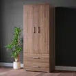 VOGO Wardrobe Milango 2 - Natural Wood Finish - 3