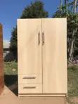VOGO Wardrobe Milango 2 - Natural Wood Finish - 5