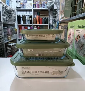 3-Set Borosilicate Glass Lunch Box