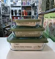 3-Set Borosilicate Glass Lunch Box - 2