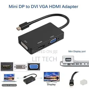 Mini DisplayPort kwa DVI, VGA, HDMI Adapter