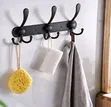 Black Stainless Steel Wall-Mounted Hook Rack - 2